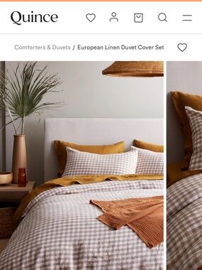 Quince | Bedding | Quince European Linen Duvet Cover Tobacco Twin